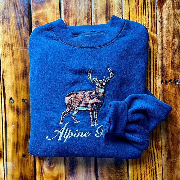 Vintage Other - Headwaters Alpine Buck Embroidered 90s Crewneck
